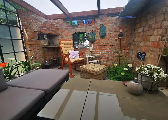 Mit Mediterraner Terrasse Сasa de vacaciones Müllrose